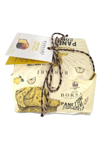borsari Panettone con crema limoncello 500g, babka włoska z kremem cytrynowym
