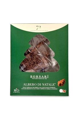 borsari albero di natale 800g, ciasto bożonarodzeniowe w kształcie choinki w polewie czekoladowej