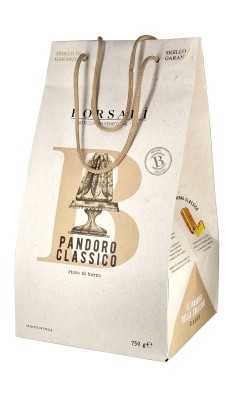pandoro classico 750g torba, babka włoska świąteczna z cukrem pudrem