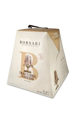 Borsari Pandoro Classico 750g pudełko, babka włoska z cukrem pudrem