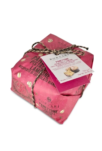 borsari panettone pistacchio e lampone 750g, babka włoska z kremem pistacjowym i malinami
