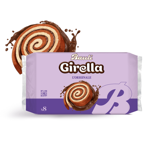Bauli (Motta ) Girella Ciastka z kremem kakaowym 280g
