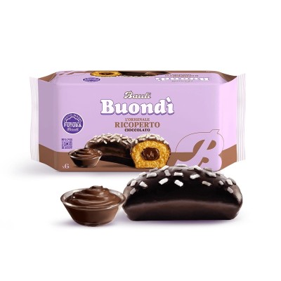 Bauli (Motta) Buondi Cioccolato Bułeczki z czekoladą i polewą kakaową 276g