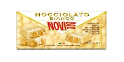 Novi Nocciolato Bianco Czekolada Biała z orzechami laskowymi 130g