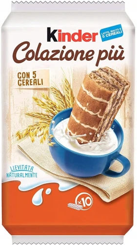 Kinder  Colazione Piu con 5 Cereali Biszkopty 5 zbóż z kremem kakaowym 290g