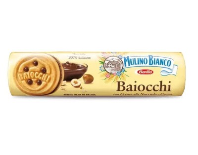 Mulino Bianco Baiocchi Ciastka z kremem kakaowo-orzechowym 168g