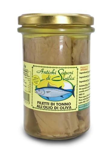 Antichi Sapori di Sicilia  Filetti di tonno all'olio di oliva Filety w oliwie z oliwek 300g