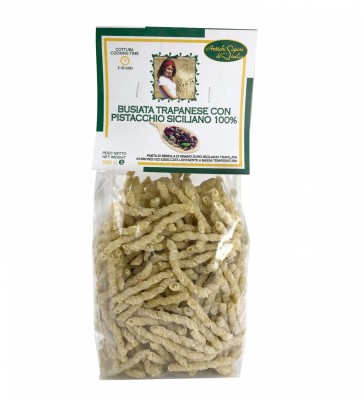 Antichi Sapori di Sicilia Busiata Trapanese con pistacchio siciiliano Makaron rzemieślniczy z pistacjami 500g