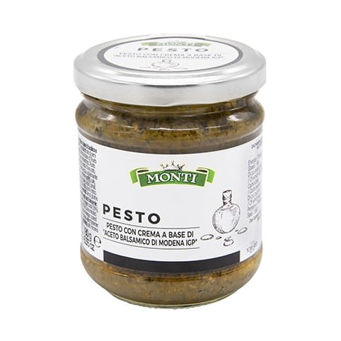 Monti Pesto con crema a base di "Aceto balsamico di modena IGP" Pesto na bazie kremu balsamicznego 180g