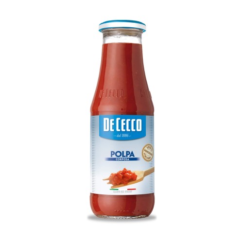 De Cecco Polpa corposa Pulpa pomidorowa z włoskich pomidorów 690g szklana butelka