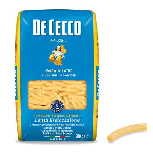 De Cecco Sedanini no. 61 Makaron rurki Włoski 500g