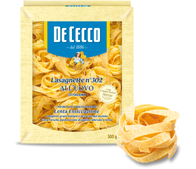 De Cecco Lasagnette no. 302 Makaron jajeczny wstążki 500g
