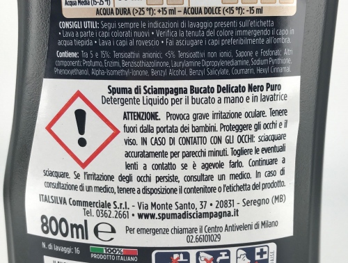 puma di Sciampagna Bucato Delicato Nero Puro Delikatny płyn do prania czarnych rzeczy 800ml