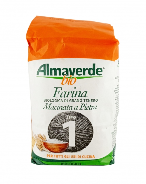 Almaverde Bio Farina Macinata a pietra Mąka pszena Bio typ 1 mielona na kamieniu 1kg