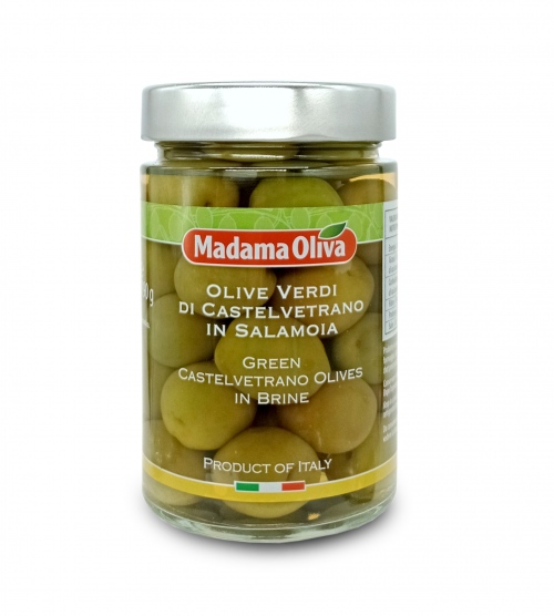 Madama Oliva Olive Verdi di Castelvetrano in Salamoia Oliwki zielone w solance 300g
