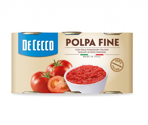 De Cecco Polpa Fine Pulpa pomidorowa 100% Włoskich pomidorów 3x400g