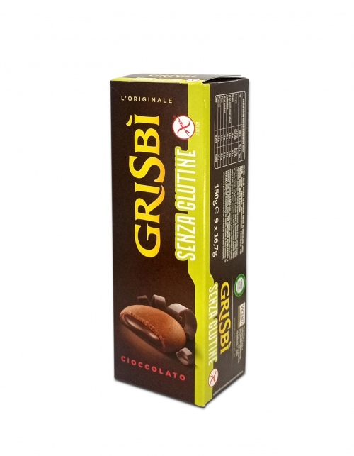 Grisbi Cioccolato Senza Glutine Ciasteczka kakaowe z kremem Czekoladowym BEZ GLUTENU 150g