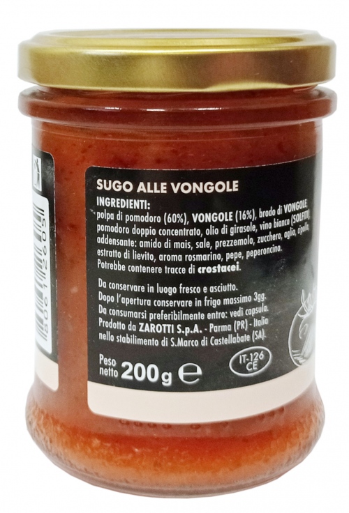 Zarotti Che Sugo Vongole Sos pomidorowy z sercówkami 200g