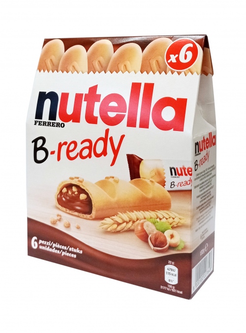 Nutella B-ready Wafelki z kremem Nutella i chrupkami 132g