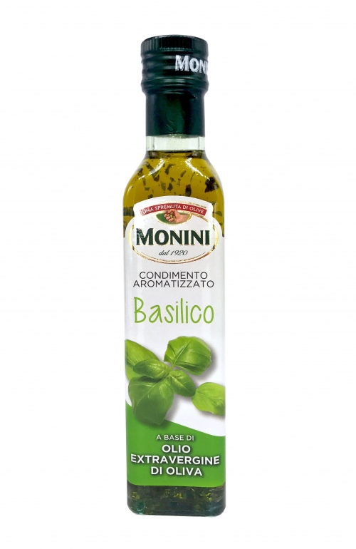 Monini Condimento Aromatizzato Basilico Dressing na bazie oliwy z oliwek Extra Vergin i bazylii 250ml